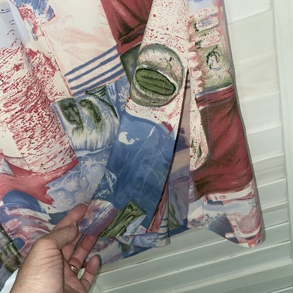 Vintage 60s Handmade Pink Pattern Mod GoGo Mini Dress Medium - Picture 5 of 7